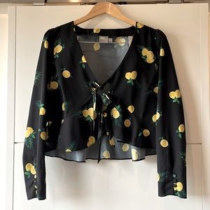 ASOS open front peplum crop